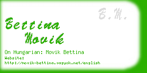 bettina movik business card